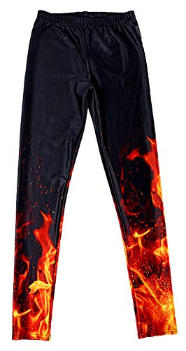 Image of QZUnique Leggings for Women, Halloween Full-Length Printed Legging Footless Elastic Yoga Pants, Regular and Plus Size