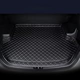 PU Leather Cargo Liner for Audi TT (4-Seater) 4-Seater MK2 2007-2014, Anti-Slip Cargo Tray Liners All Weather Protection Soft Wipeable Non-Slip Backing,Black with Black Trim