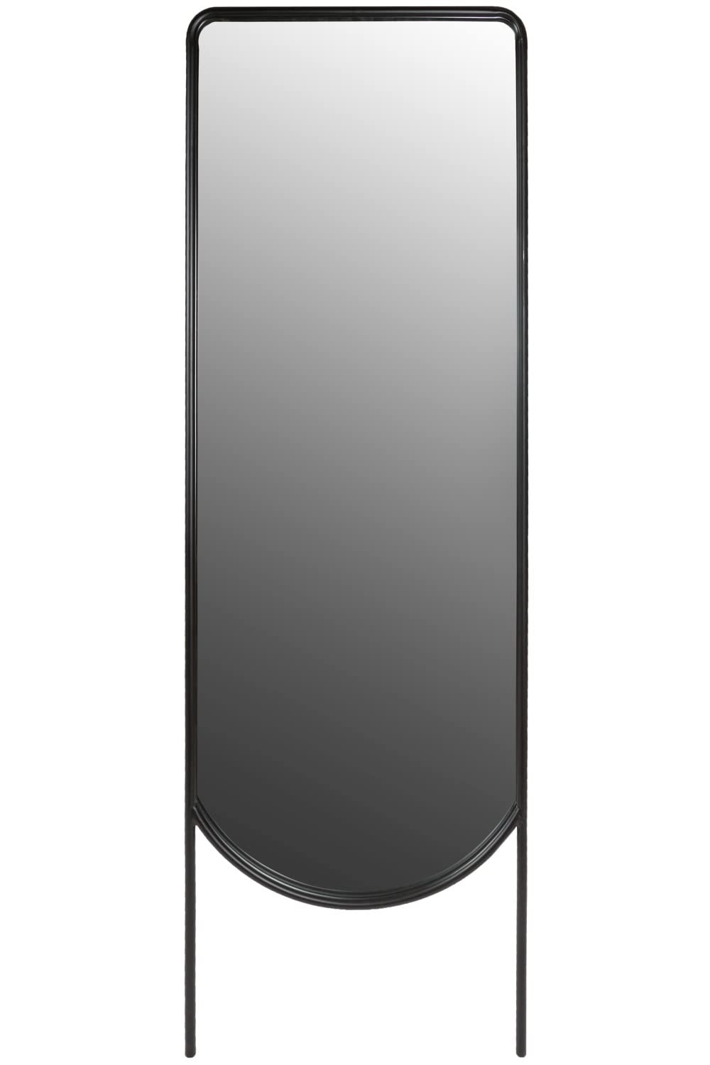 My Flair Schwarzer Metal Spiegel in gebogener Construktion Wall Mirrors, Multicoloured, Single