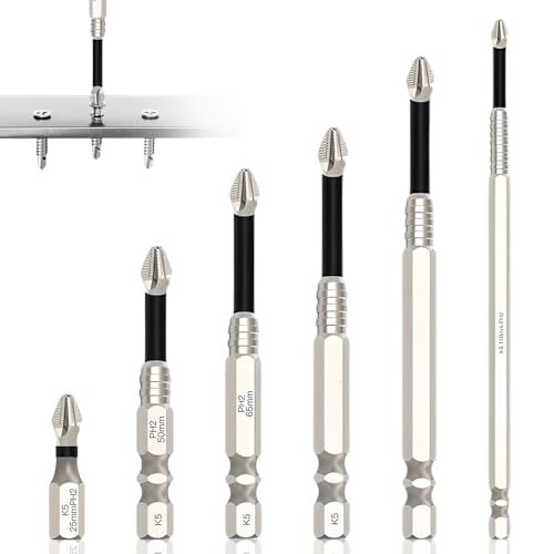 Image of High Magnetic Screwdriver Drill Bit Set, 2025 New Anti Slip Magnetic Electric Screwdriver Set Alloy Steel for Impact Driver, Upgrade Strong Magnetic Durability Screwdriver Drill Bit Set (6)