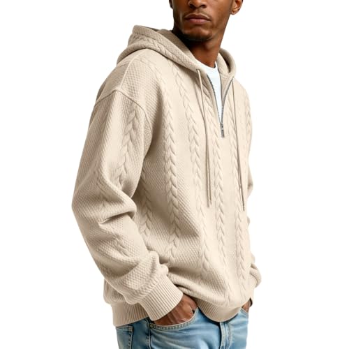 Sudadera con capucha y cremallera para hombre que evita el frío de manga larga 2