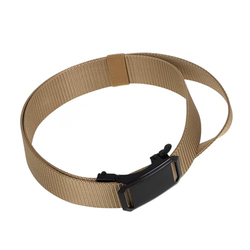 Adjustable Men Breathable Ratchet Belt with Automatic Buckle Versatile for Outdoor Sports and Casual Wear Comfortable Design for Young Students and Jeans