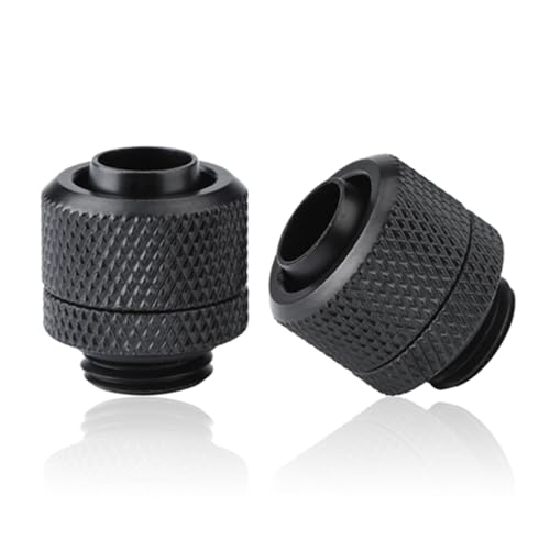 Connettore per Tubo Flessibile con Filettatura G1/4 da 2 Pezzi, Raccordi per Raffreddamento Ad Acqua per PC a Due Touch in Ottone