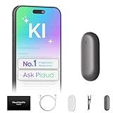 Plaud NotePin Sprachrekorder, KI-Sprachrekorder, App-Steuerung, KI-Notizgerät, KI-Transkription & Zusammenfassung, 112 Sprachen, 64GB Speicher, Audiorekorder für Vorlesungen, Meetings, Kosmisches Grau