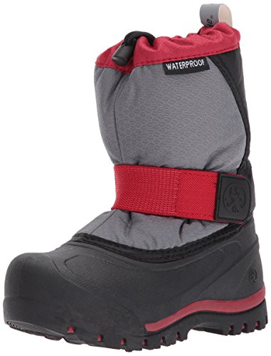 Northside Kids' Zephyr Snow Boot, Charcoal/Red, Size 12 Medium US Little Kid