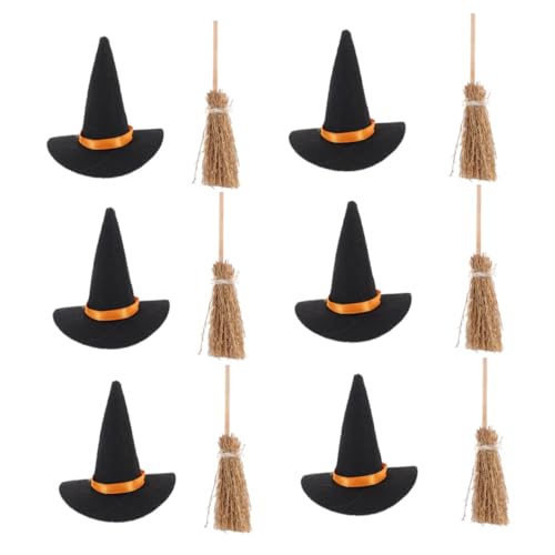 Chapeaux de Sorcière et Balais Halloween DIY pour Bricolage Enfant