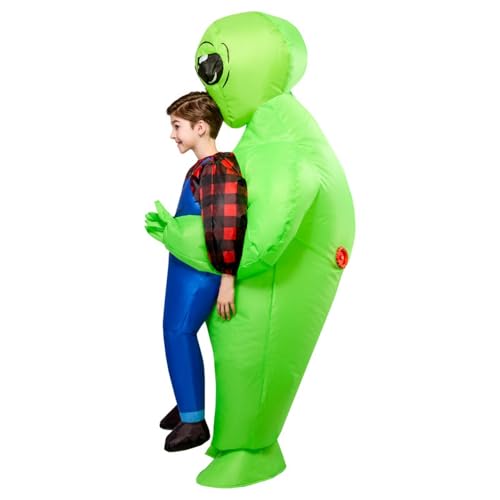 Disfraz inflable Alien Abduction para niños talla única miniatura 5