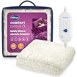 Silentnight Teddy Fleece Electric Blanket Double - Heating Underblanket with 3 Heat Settings, Easy Fit Elasticated Straps and Overheat Protection - Machine Washable - Double, 120x135cm
