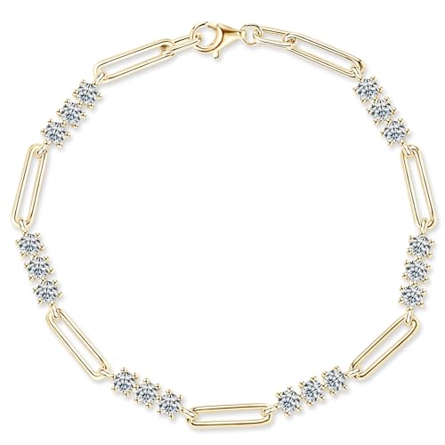 3mm Moissanite Tennis Bracelet, 1.8cttw D Color VVS1 925 Sterling Silver Bracelet fit 7