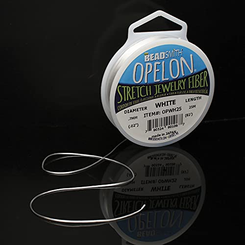 The Beadsmith BC225 Opelon Stretch Bead Cord .7mm 25 meters by JewelrySupply,White - Image 4