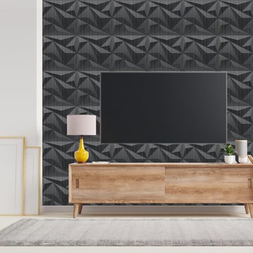Image of Kayra Decor Wall Panels for Bedroom Alps Design Grey Pine Wood Color 19.7 inch x 19.7 inch (Pack of 12) - Covers 32.34 Sq. Ft.