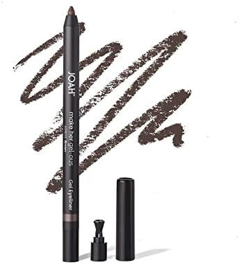 JOAH Make Her Gel-ous Gel Eyeliner with Self-Sharpening Pencil, Waterproof & Long-Lasting Color Definition, Brown