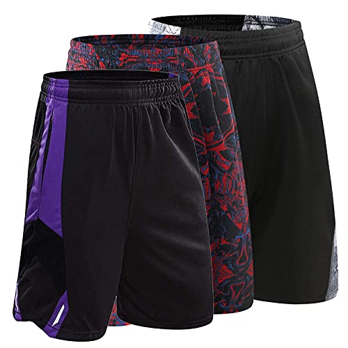 1Bests 3PCS / Set Men's Running Shorts Quick Dry Running Shorts Basketball Pants Sports Pants