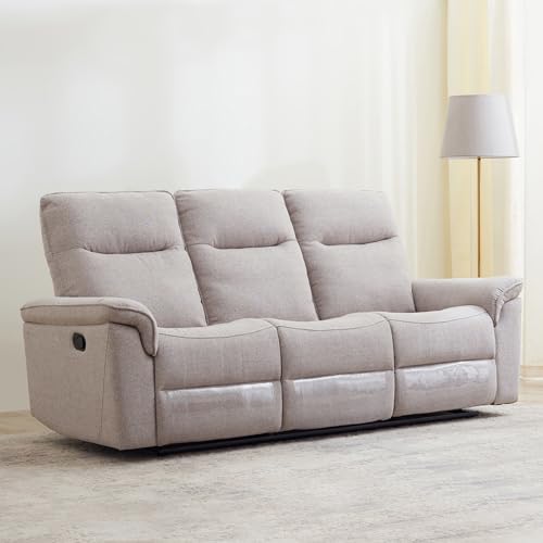 Image of Home Centre | Artise | Fabric | Solid Wood | 3 Seater Recliners | Beige | 1 Year Warranty