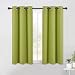 NICETOWN Green Blackout Curtains Window Panels, Window Treatment Thermal Insulated Solid Grommet Blackout Draperies/Drapes for Bedroom (Set of 2 Panels,42 by 54 Long, Fresh Green)