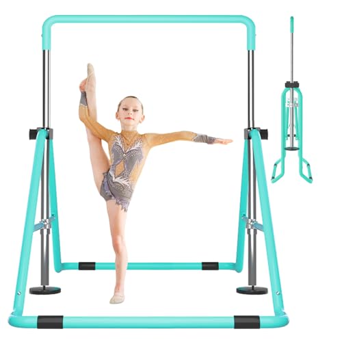 DOBESTS Gymnastikstange Kinder, Faltbarer Turnreck Reckstange Indoor, Gymnastics Bars for Kids mit Verstellbarer Höhen (Grün) DOBESTS Gymnastikstange Kinder, Faltbarer Turnreck Reckstange Indoor, Gymnastics Bars for Kids mit Verstellbarer Höhen (Grün)
