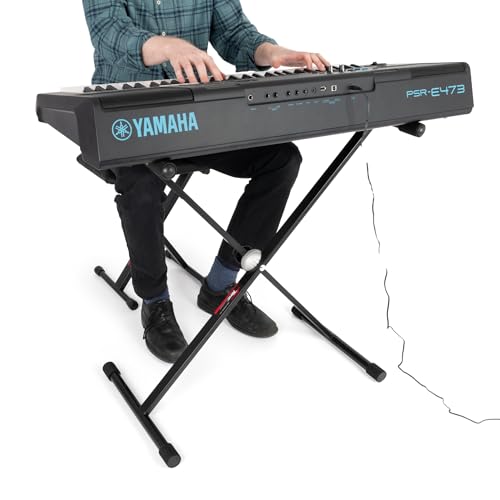 Stand de musique support de clavier en X pliable universel noir - 5