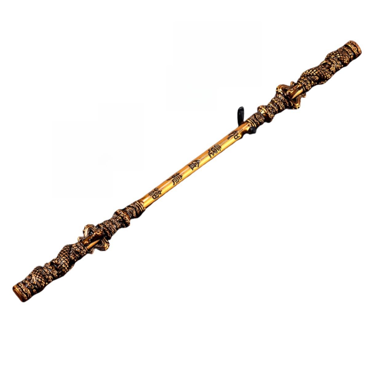 ：Wu Kong Bronzecloud Staff Moneyking Ruyi Jingubang Bo Staffs Fidget Desk Decoration Game Collection Gift (Jingubang 9'' Gilding)