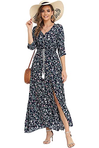 Image of Casual Summer Dresses for Women 2026 Maxi Dress Flowy Bohemian Beach Party