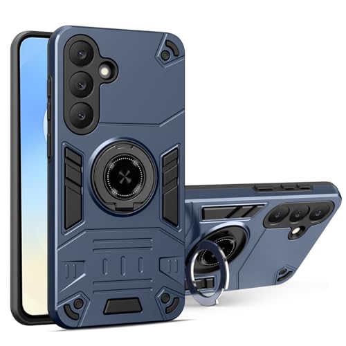 Coque Samsung S25 Plus antichoc intégrale double couche avec béquille intégrée bleu