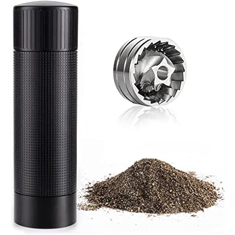 Luvan Metal Pepper Grinder with 430 Stainless Steel Grinding Core, High Output Pepper Mills from Coarse to Fine, Professional Adjustable Manual Peppers Grinder Cover