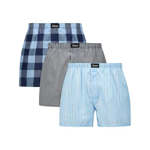 Hanes Ultimate Men's Underwear Boxers, Originals Ultimate Cotton-Stretch Woven Moisture-Wicking Multipack Boxer - image 1