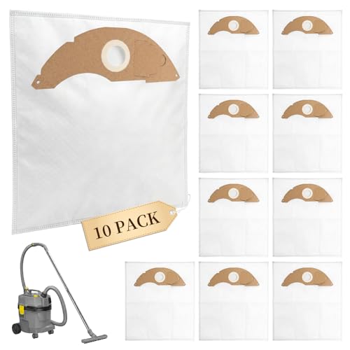10 bolsas para aspiradora compatibles con Kärcher NT 22/1 Ap L y NT 22/1 Ap Te L, bolsas para aspiradora, bolsas para aspiradoras en seco y húmedo Kärcher NT/1 Ap L accesorios