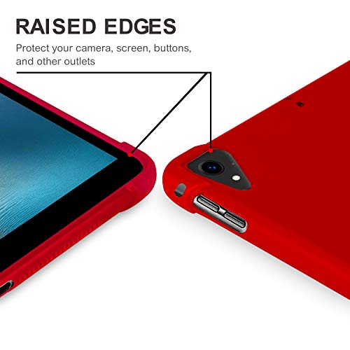 Kiq Ipad 9.7 5Th 6Th Gen Case, Tpu Skin Protection Anti Slip Lightweight Cover For Apple Ipad 9.7 2017/2018 5Th & 6Th Generation Air 1 2 Pro 9.7 [Red] #TOP4