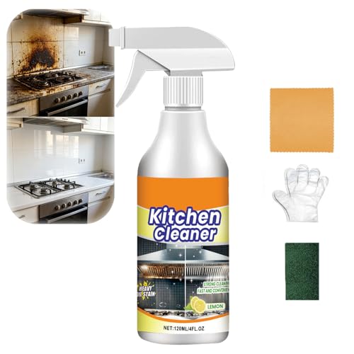 Espuma limpiadora multiusos para cocina, desengrasante en spray altamente eficaz, desengrasante multisuperficie, elimina eficazmente la grasa y las manchas de ollas, sartenes y encimeras. (1 UNIDADES)