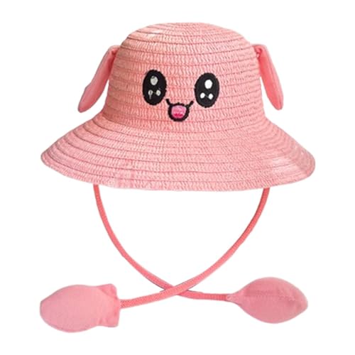 Bunny Moving Ears Hat Trendy Fisherman Cap for Outdoor Activities Traveling Pink