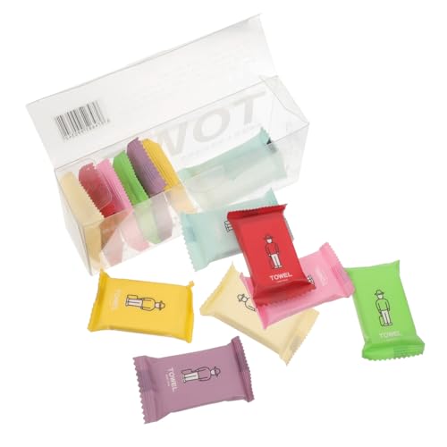 minkissy 14個圧縮タオル 使い捨て純綿フェイスタオル 独立包装 携帯便利 軽量コンパクト アウトドア旅行用