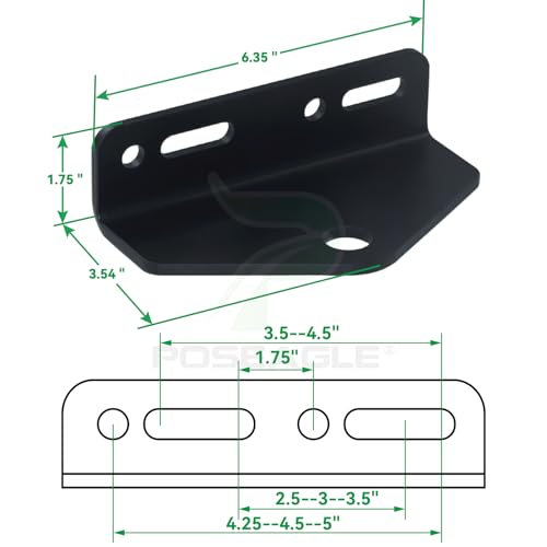 Image of [Upgraded] Universal Heavy Duty Zero Turn Mower Trailer Hitch | Including Red Lawn Mower Trailer Hitch Pin, Hardware kit(4 Bolts+2x Nuts+1 R-Clip) and L Socket Wrench