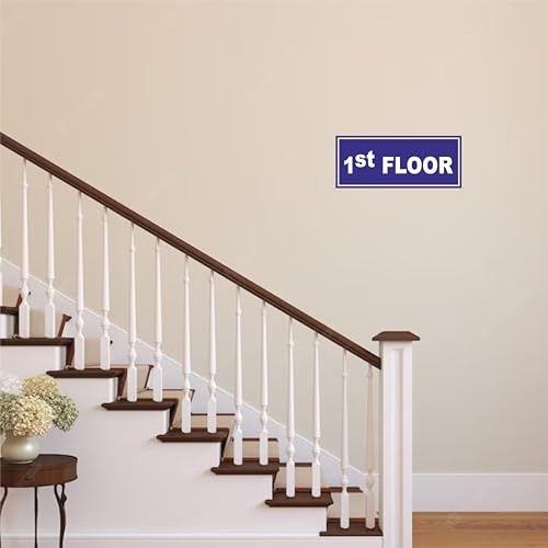 Image of ATTRACTSO - 1st Floor Sign Self Adhesive Laminated Sticker for Home, Office, Shop, Hospital, Hotel, Theatre, Restaurant - 12 inchx5 inch inch (Blue)