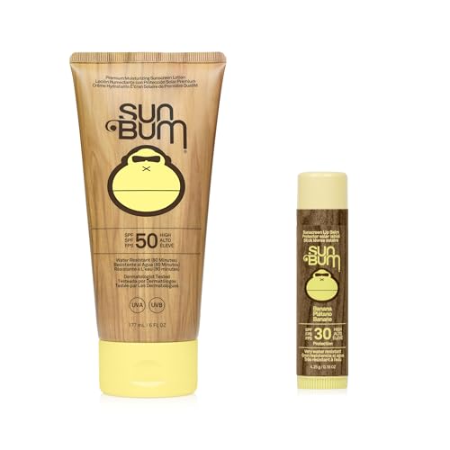 Sun Bum Original SPF 50 Cream and SPF 30 Banana Lip Balm Bundle - Broad Spectrum Protection, Vegan and Cruelty Free (177ml + 4.25g)