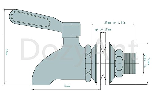 Dozyant Updated More Durable Beverage Dispenser Replacement Spigot,Stainless Steel Polished Finished, Water Dispenser Replacement Faucet, Fits Berkey And Other Gravity Filter Systems As Well #TOP5