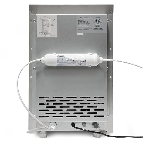 Image of SPT SZB-42 88-lb Automatic Flake Ice Maker in Stainless Steel with Inline Water Filter
