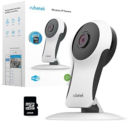 WiFi Home Security Camera HD-Wireless Security IP Camera with Motion Detection-Night Vision System-Pet Camera-Nanny Cam-Indoor House Camera Video Surveillance Kit with 32 Gb Micro SD Card