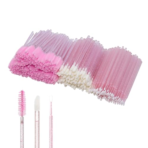 ANNAFRIS 300pcs Eyelash Extension Supplies Kit Lash Spoolies Brushes Micro Brush Mascara Wand Lip Brushes(Brush Kit-B)