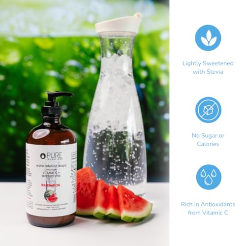 Image of Pure Inventions - Water Enhancer Drops - Delicious, Refreshing Sugar-Free Electrolyte Drops, Antioxidant Vitamin C Support, Zero Calories, No Artificial Sweeteners, Watermelon 500 Servings