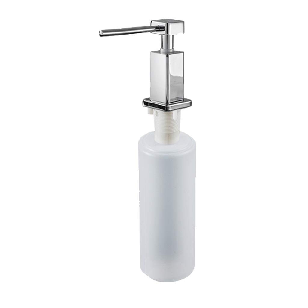 Dozownik mydła w kuchni, mosiężna pompa dozująca balsam do naczyń w płynie 250 ml / 8,4 uncji Butelka na mydło Wbudowana ręczna pompa do zlewu Dozowniki mydła