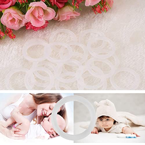 Weicher Ring Adapter Clip, Adapter für Dummy Clip aus transparentem Silikon, Ring aus Silikon, für Clip-Halter für Schnullerhalter für Kinder, Geburtstagsgeschenk für Kinder, 10 Stück