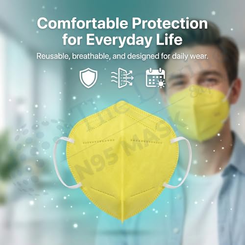 Image of Reusable & Washable Face Mask - Breathable Foldable Non-Woven Fabric Mask with Adjustable Ear Loops for Everyday Use, Comfortable Unisex Fit