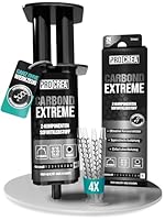 PROCREA® Karosseriekleber \Carbond Extreme\ [inkl. 4x Mischern] Extra starker & schneller Hochleistungskleber in praktischer Spritze - Schwarzer 2K Kleber für Kunststoffe und vieles mehr