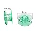 YEQIN 4123078-G Clear Green Plastic Bobbins Will FIT, Husqvarna Viking ect Sewing Machines (25pcs/Box)