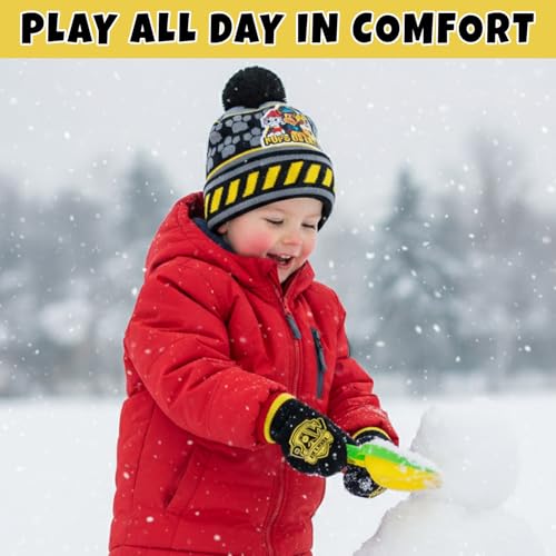 Image of Nickelodeon Paw Patrol Boys Winter Hat and Mitten or Glove Set (Age 2-7)