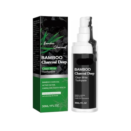KLYso Pasta Dental Blanqueadora De Carbón De Bambú: Elimina Manchas, Fortalece El Esmalte, Refresca El Aliento Y Deja Una Sonrisa Radiante.(1PCS)