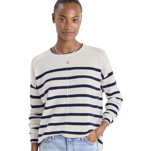 vineyard vines Women's Seaspun Cashmere Breton Stripe Tunic Sweater