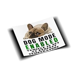 Dog Mode Enabled 4″ Pet Safety Window Sticker Decal Fits Tesla Model S, 3, X, & Y Pack of 2