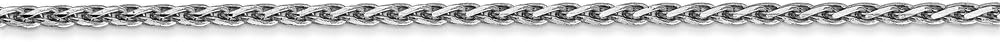 Real 14kt White Gold 1.9mm Parisian Diamond Cut Wheat Chain; 10 inch; Lobster Clasp