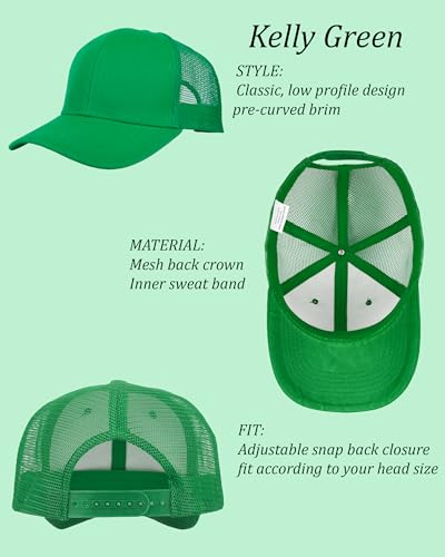 Image of Gelante Mesh Trucker Baseball Cap Snapback Hat Structured Front Panel